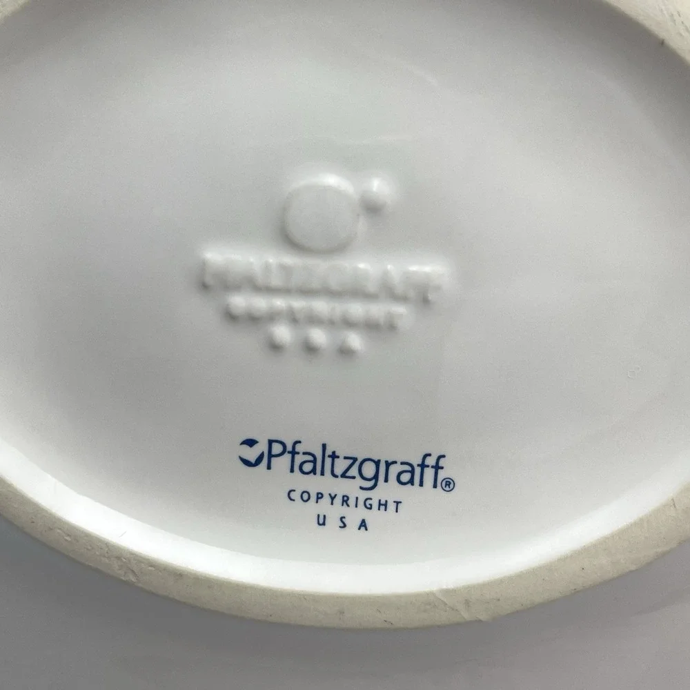 Pfaltzgraff Winter Frost Polar Bear Ornament Shaped Plate Cookie Dish Tray - USA